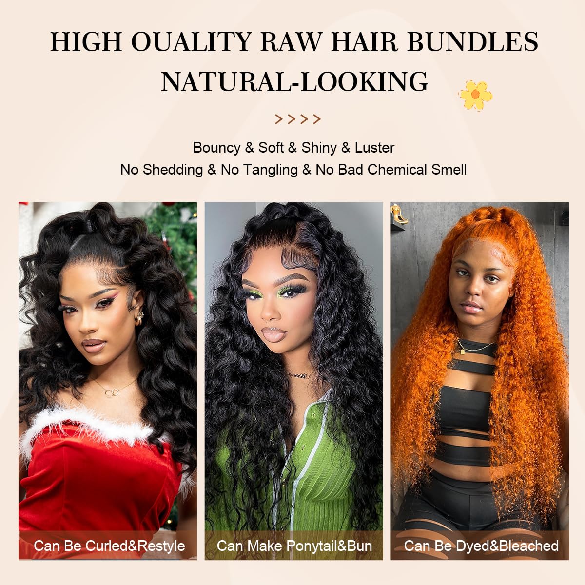 Atikual Water Wave Bundles 4 Pcs Virgin Hair Brazilian Wet And Wavy Human Hair Weave Bundles Natural Hair Extension
