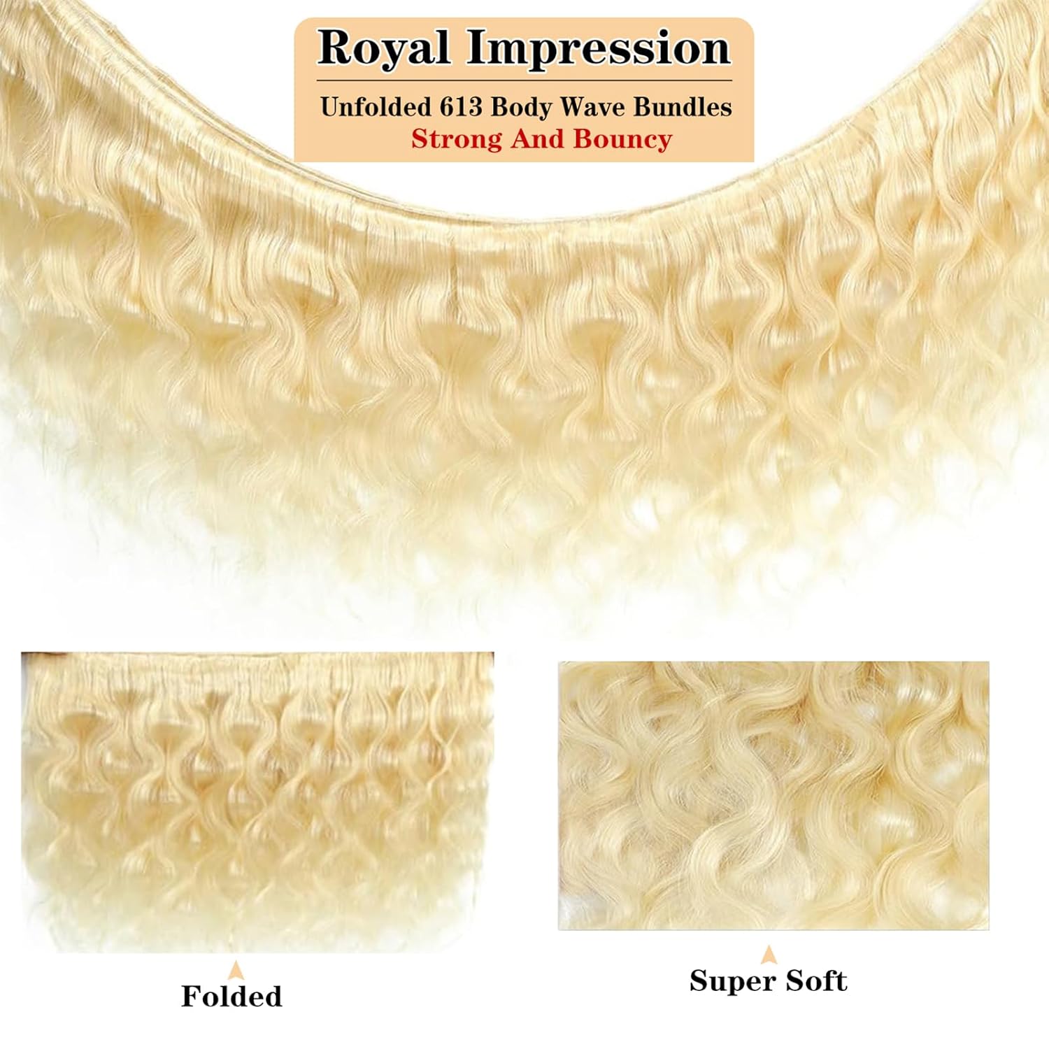 Atikual hair Brazilian blonde body wave human hair 3 bundles virgin human hair 613 color