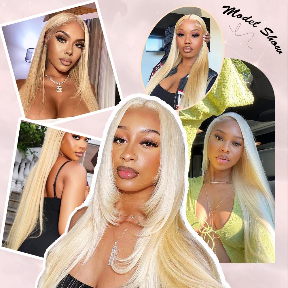 Atikual hair brazilian Straight Virgin Hair Color #613 Brazilian Human Hair 3 Bundles