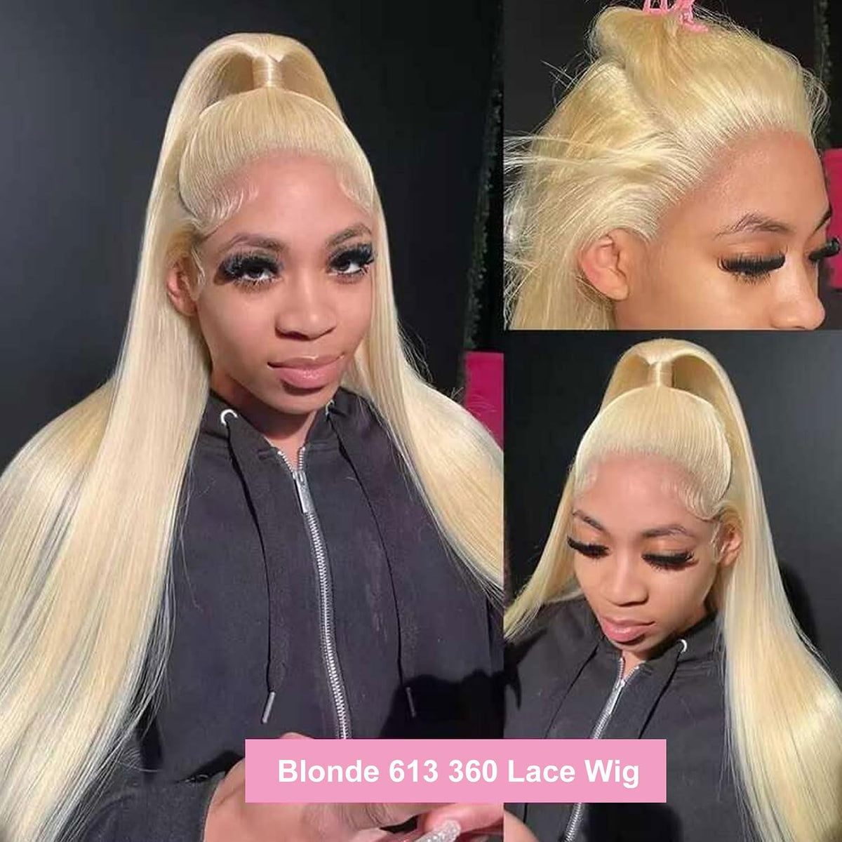 Atikual 613 Blonde 360 Lace Frontal Wig Transparent Lace 150% Density Human Hair Flash Sale