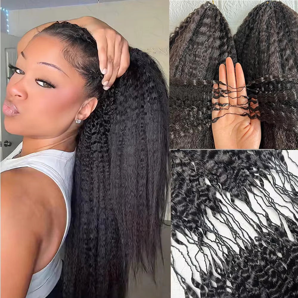Atikual Luxury Deep Wave Crochet Human Hair Natural Melt & Seamless Blend for Black Women