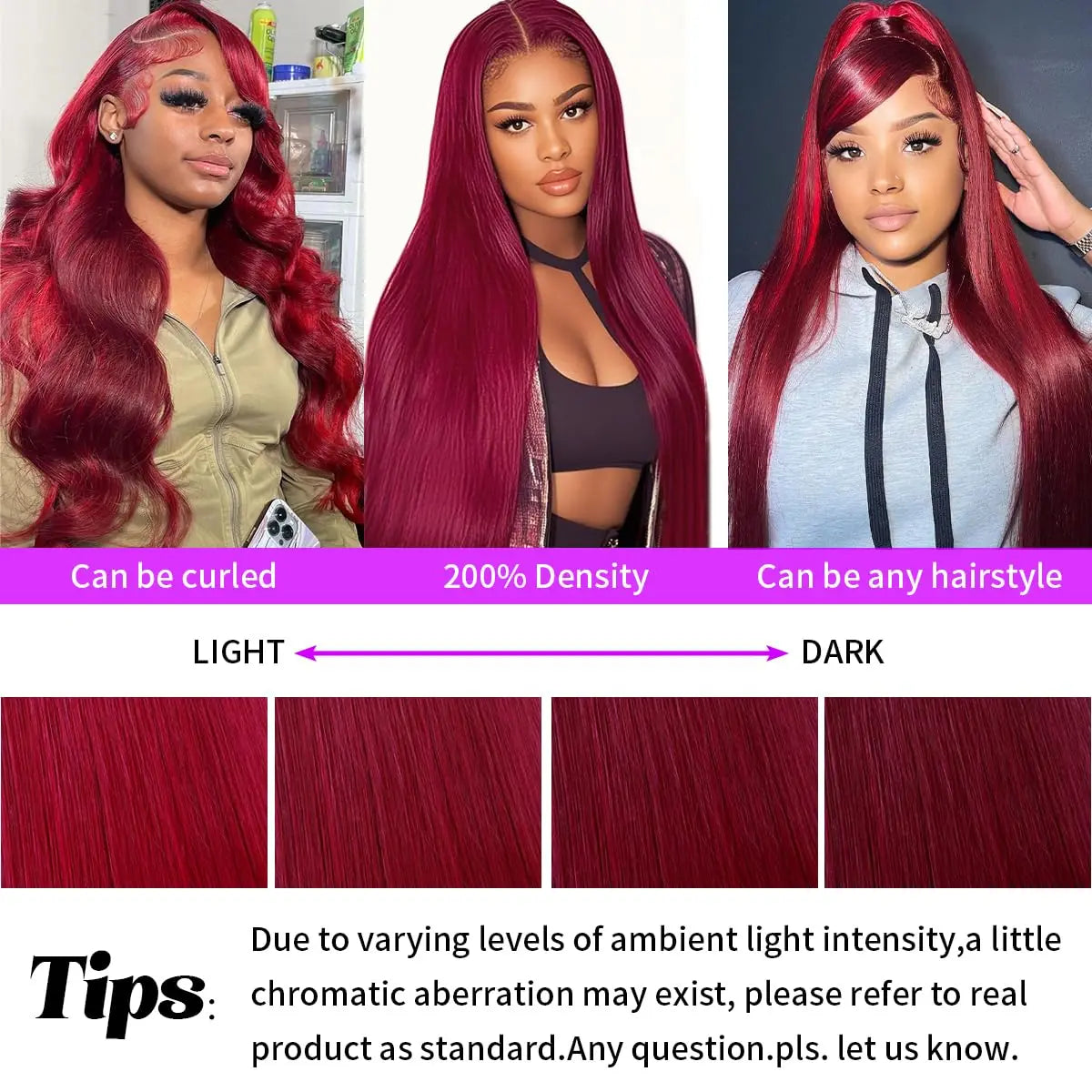 Atikual 99J Burgundy Color Wig Bone Straight Red Color 13*4 13*6 Lace Front Human Hair Wigs for Women