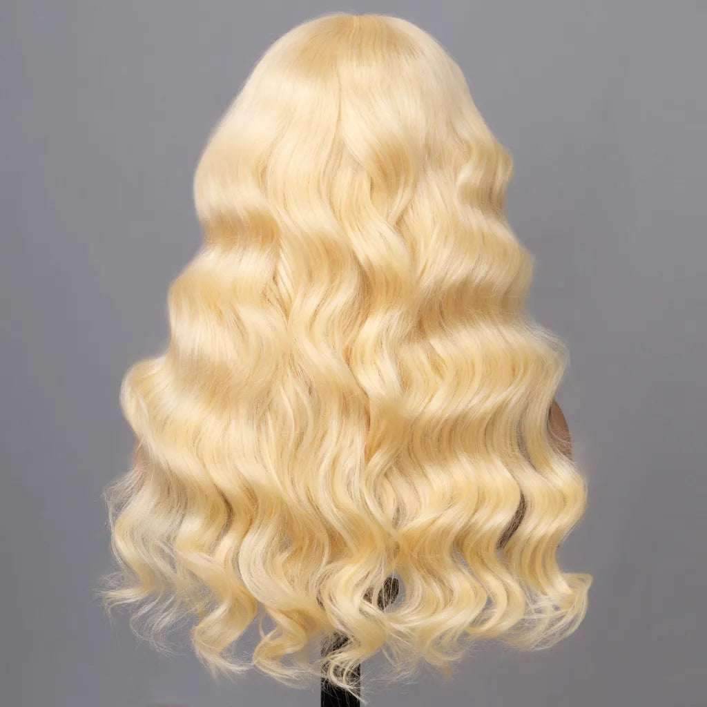 Atikual Blonde Glueless 7*5 Pre Cut Lace Wig 613 Glueless Lace Pre Bleached Wear Go Wig Human Hair