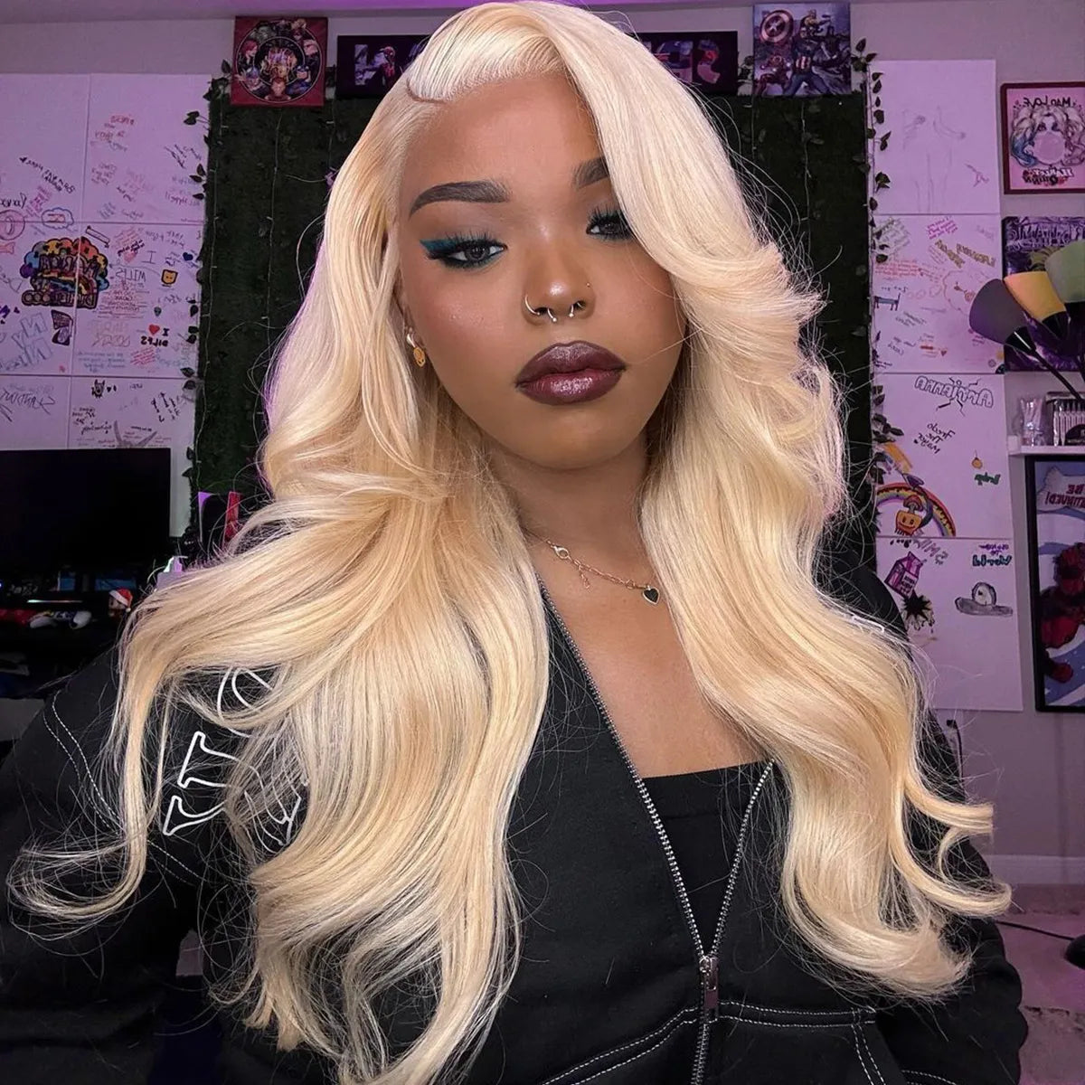 Atikual Blonde Glueless 7*5 Pre Cut Lace Wig 613 Glueless Lace Pre Bleached Wear Go Wig Human Hair