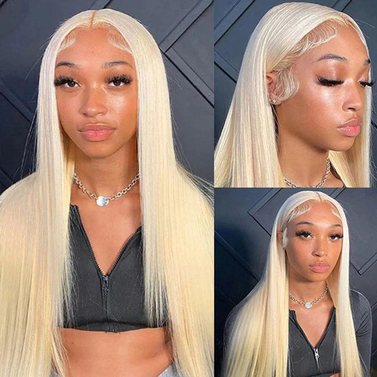 Atikual Blonde Glueless 7*5 Pre Cut Lace Wig 613 Glueless Lace Pre Bleached Wear Go Wig Human Hair