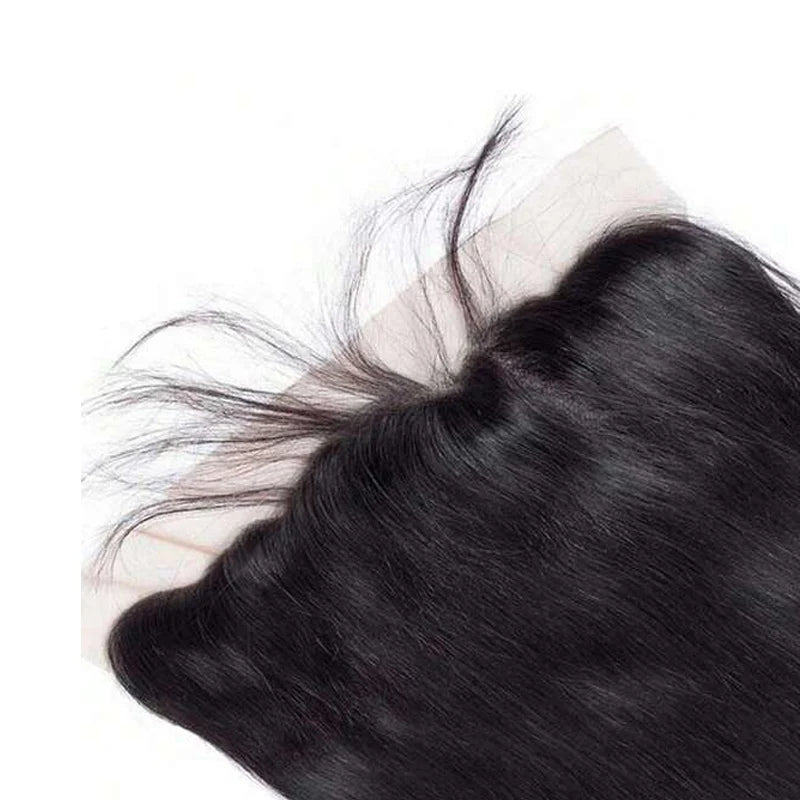 Atikual HD Transparent Lace Frontal Straight 13x4 Ear to Ear Lace Frontal Human Hair 12A Quality