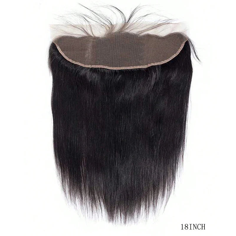 Atikual HD Transparent Lace Frontal Straight 13x4 Ear to Ear Lace Frontal Human Hair 12A Quality