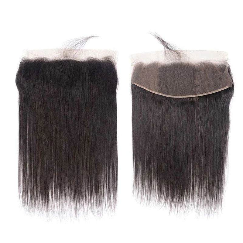 Atikual HD Transparent Lace Frontal Straight 13x4 Ear to Ear Lace Frontal Human Hair 12A Quality