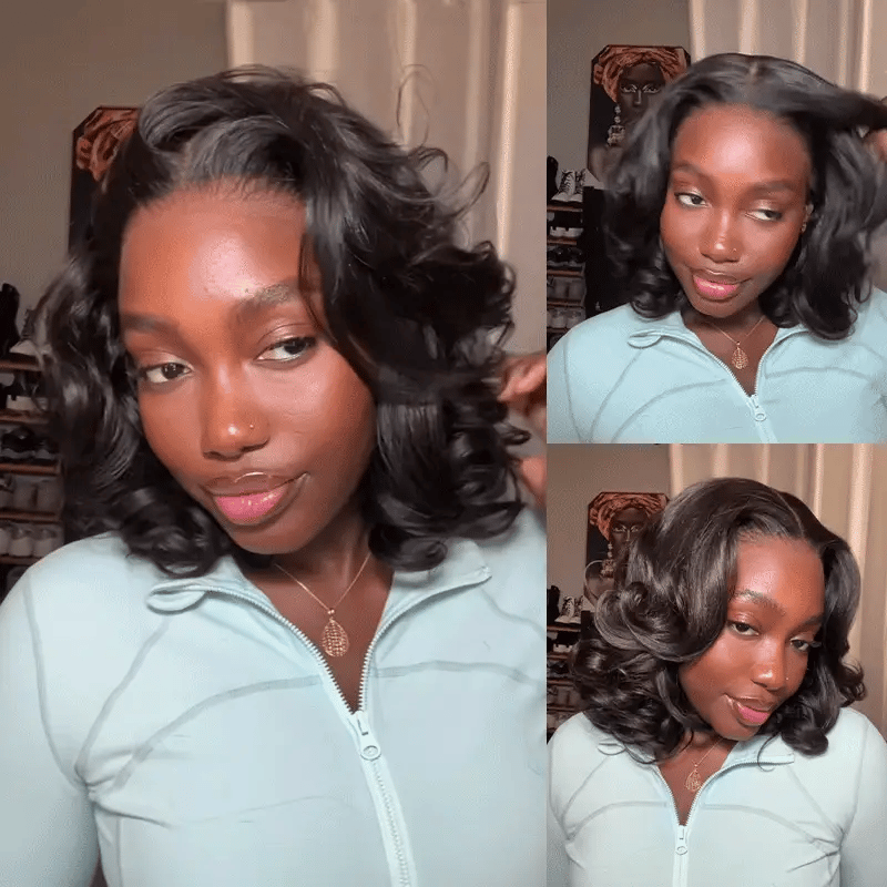 Atikual C Part Glueless LayerCut Wig With Baby Hair 9x6 M-Cap Body Wave Wig  250% Density Human Hair Wigs