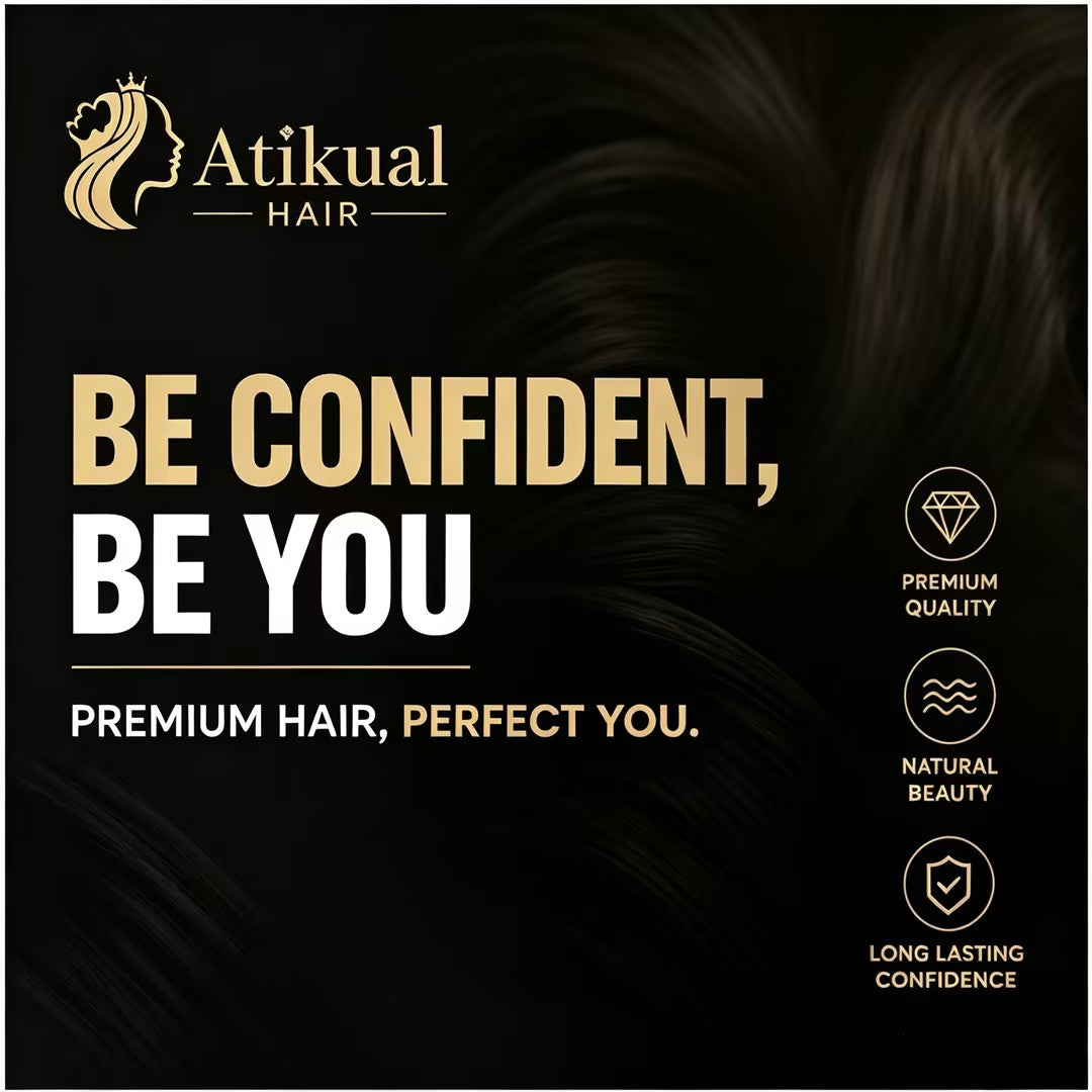 Atikual #4 Brown Pre Styled Zig Zag Part Frontal Wig Straight Glueless Lace Wig