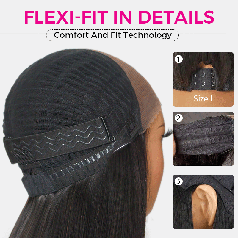 Atikual Water Wave Glueless Boho Braids Lace Wig Human Hair with Invisi Drawstring Cap Pre-Cut Lace Wigs