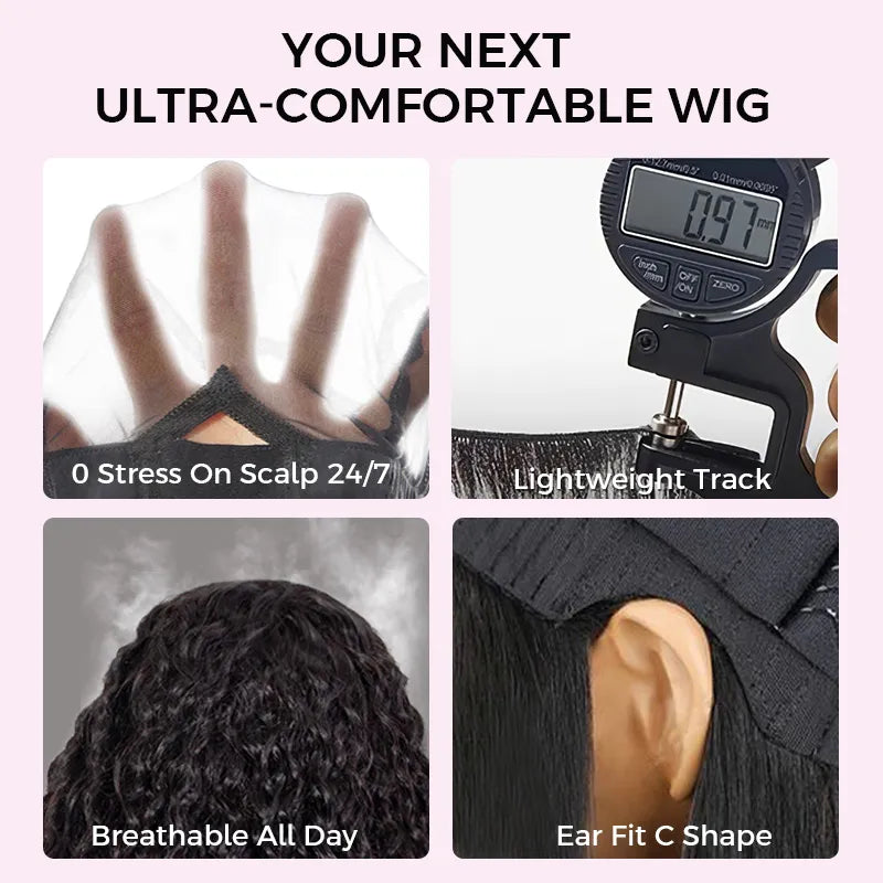 Atikual Pre-Braided Glueless Silky Straight Wig 9×6 Pre Everything Flexi-Fit Cap with Pre-Bleached Knots