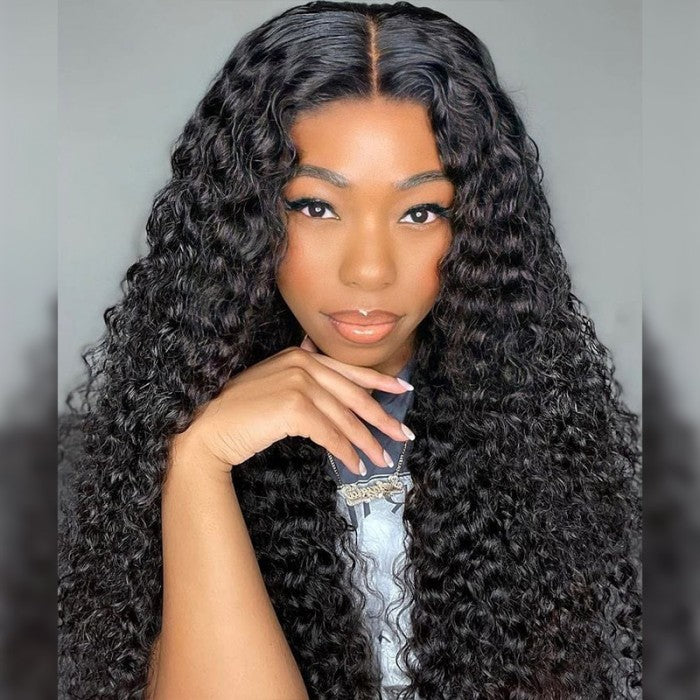 Atikual Water Wave Wear Go Wigs 7x5 HD Lace Real Glueless Lace Closure Wigs Human Hair