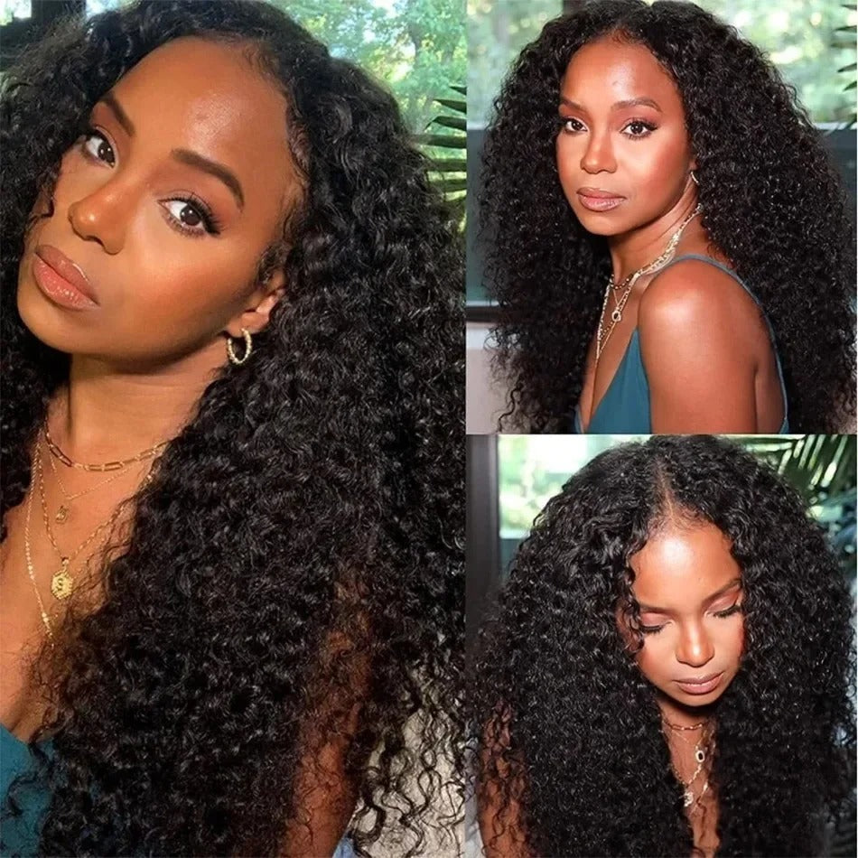 Atikual Kinky Curly Hair Weave 4 Bundles Unprocessed Virgin Brazilian Hair Bundles Kinky Curly Human Hair Extenison