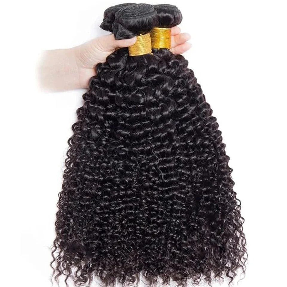 Atikual Kinky Curly Hair Weave 4 Bundles Unprocessed Virgin Brazilian Hair Bundles Kinky Curly Human Hair Extenison
