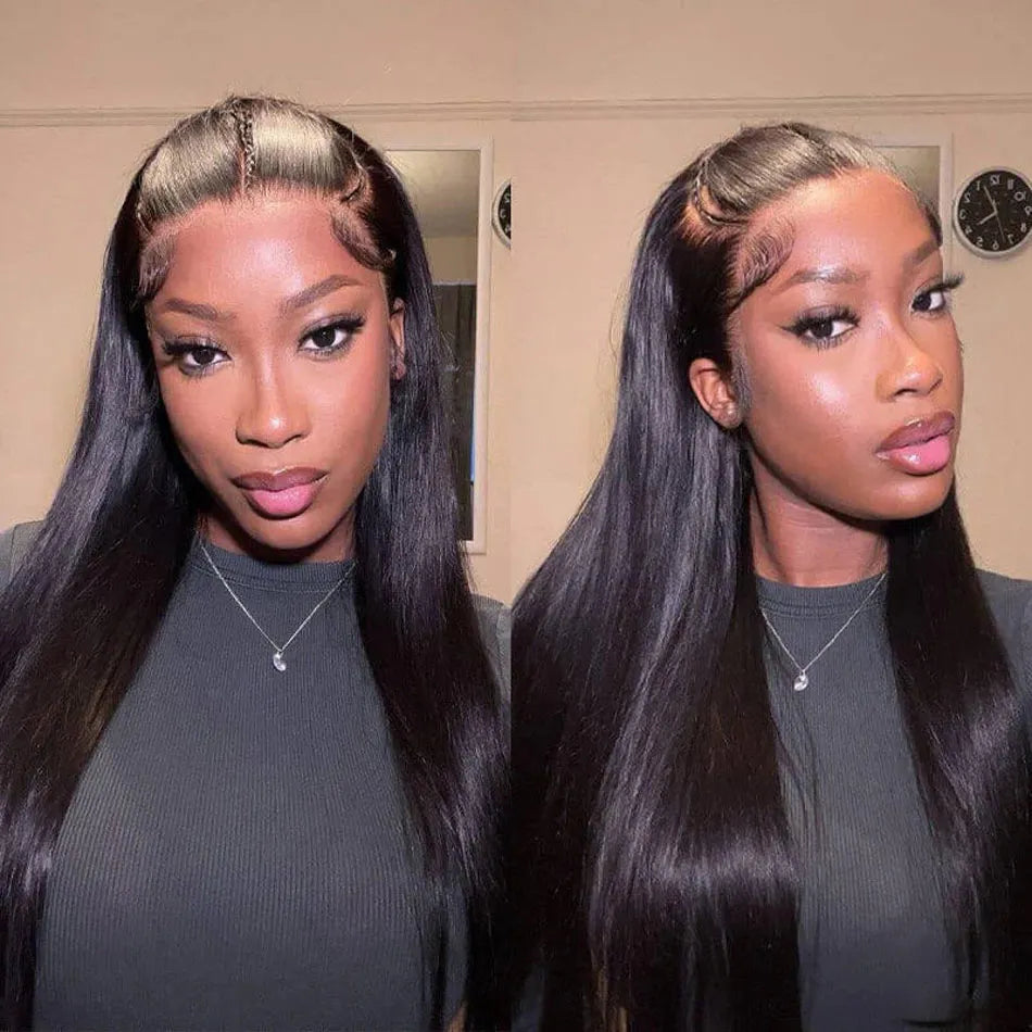 Atikual Pre-Braided Glueless Silky Straight Wig 9×6 Pre Everything Flexi-Fit Cap with Pre-Bleached Knots